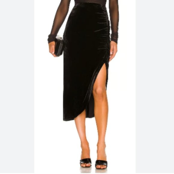 Veronica Beard Women's Herst Velvet midi Skirt Size 4 - Picture 1 of 7
